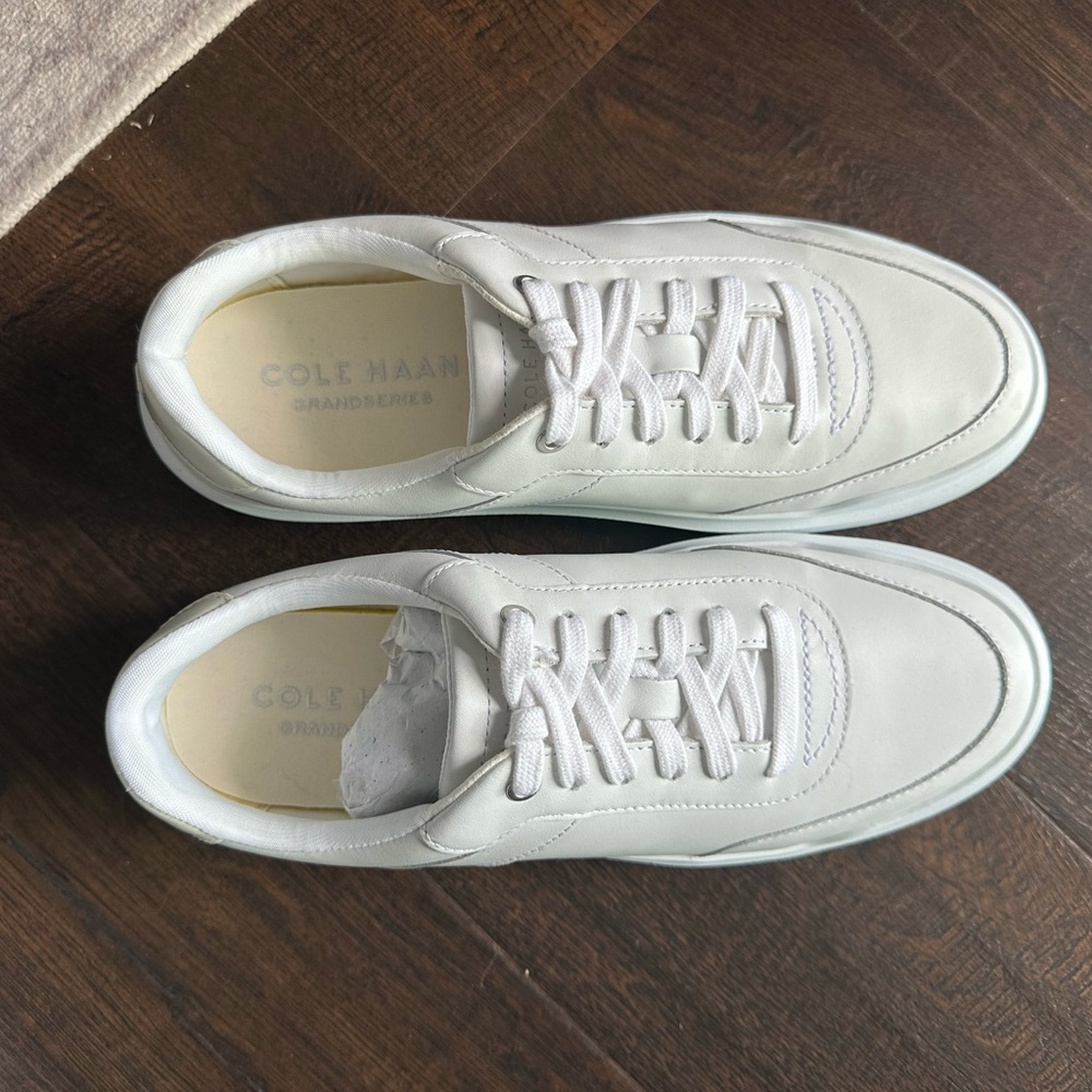Cole Haan Ivory Leather Sneakers